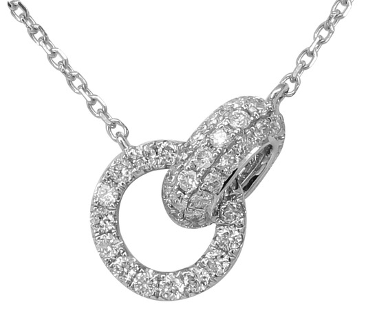 Interlocking Diamond Pendant Necklace